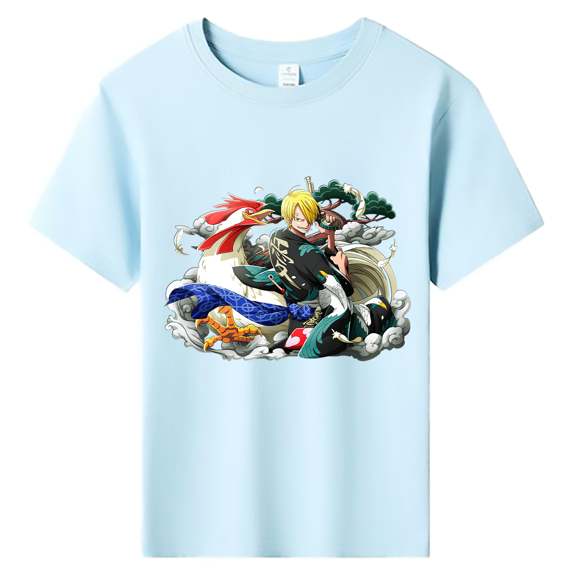 （画像用） ワンピース サンジ ONE PIECE Sanji 綿100％キッズTシャツ（フロントプリント）